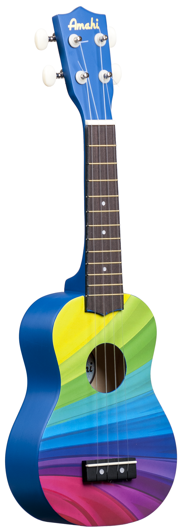 Amahi DDUK10 Wavy Rainbow Soprano Ukulele