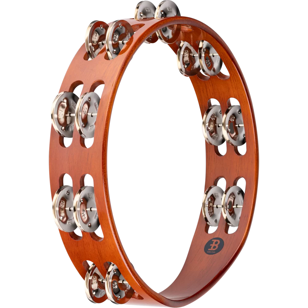 Meinl 10" Wood Tambourine, Dual Row Jingles - TA2B-AB