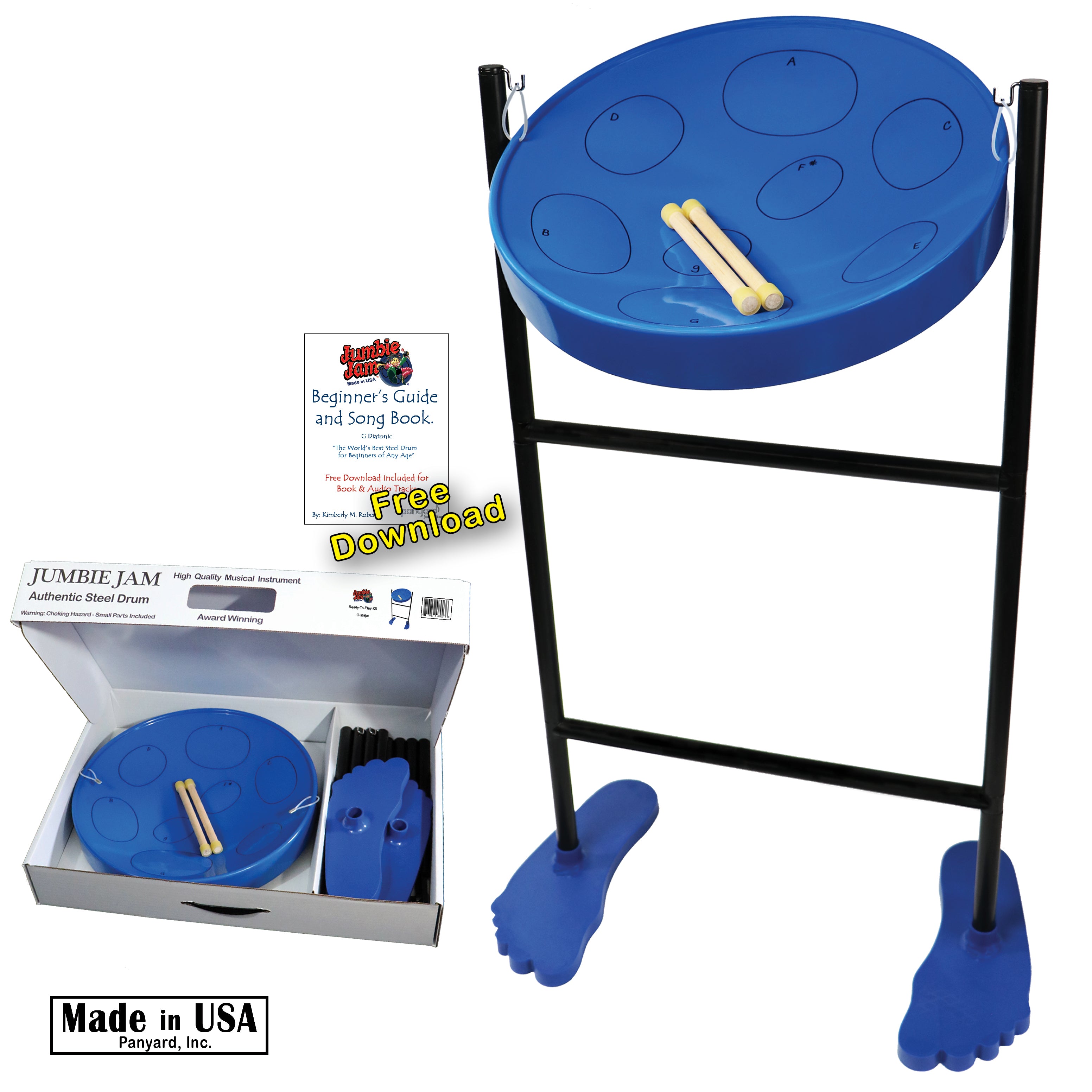 Jumbie Jam Steel Drum Kit - Tube Floor Stand