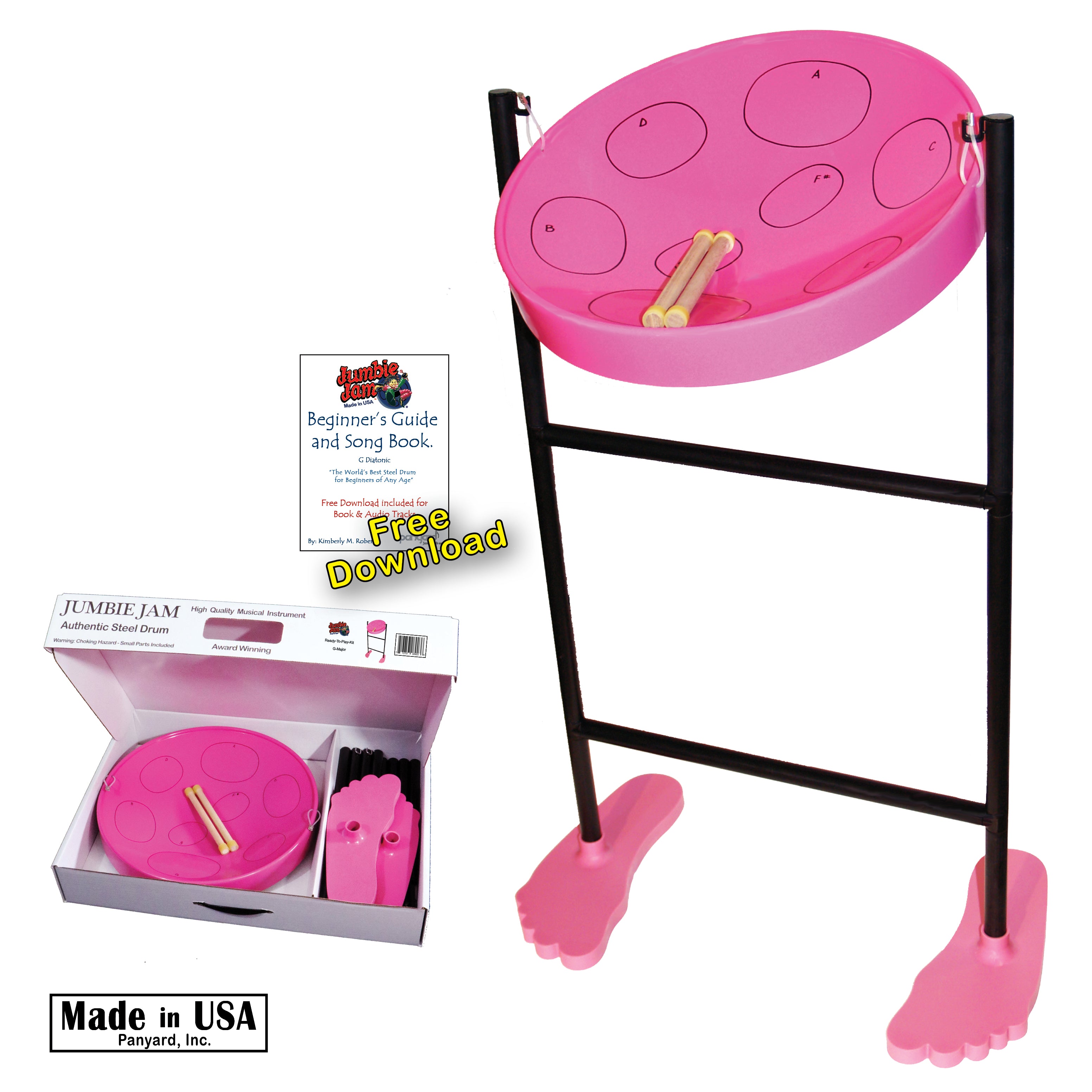 Jumbie Jam Steel Drum Kit - Tube Floor Stand