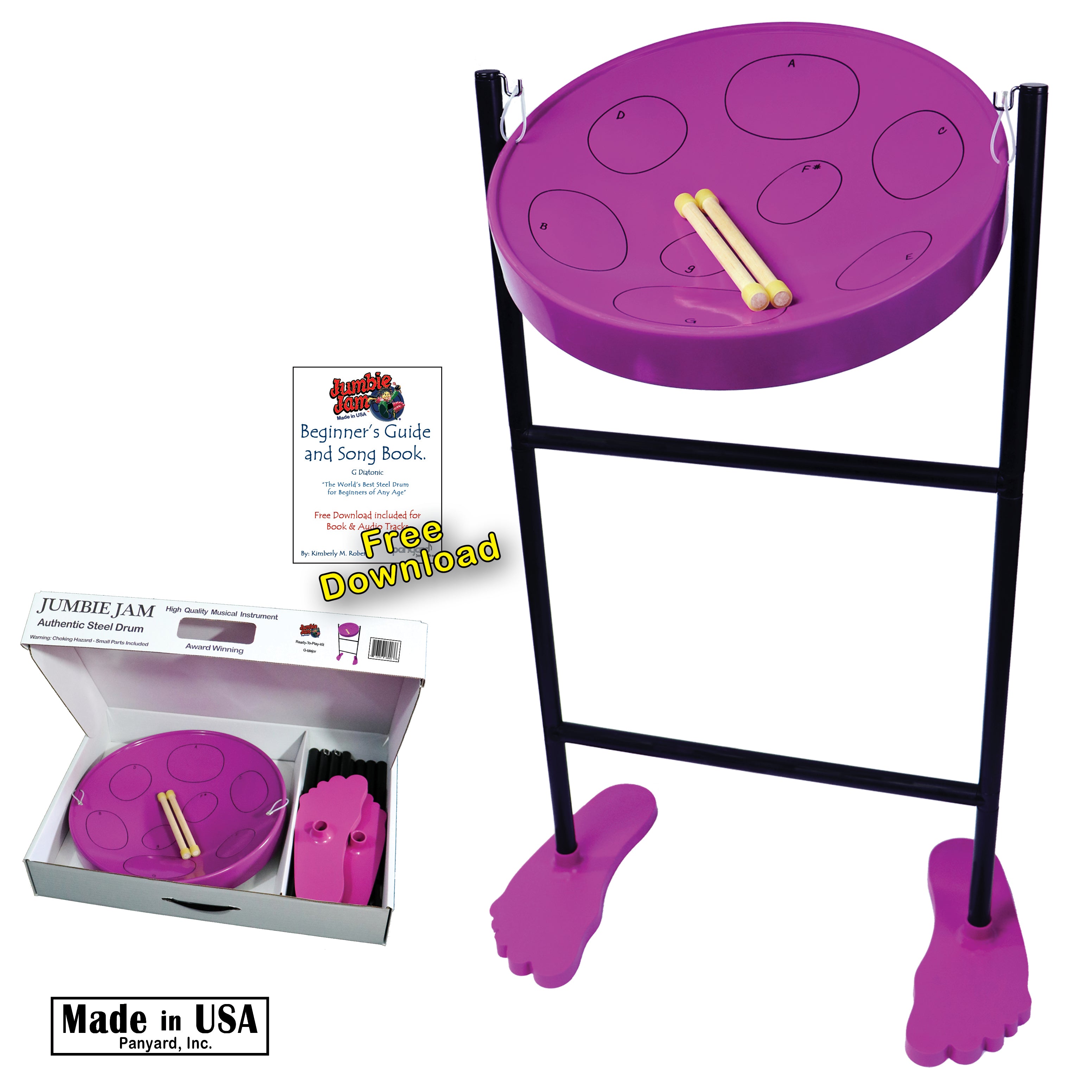 Jumbie Jam Steel Drum Kit - Tube Floor Stand