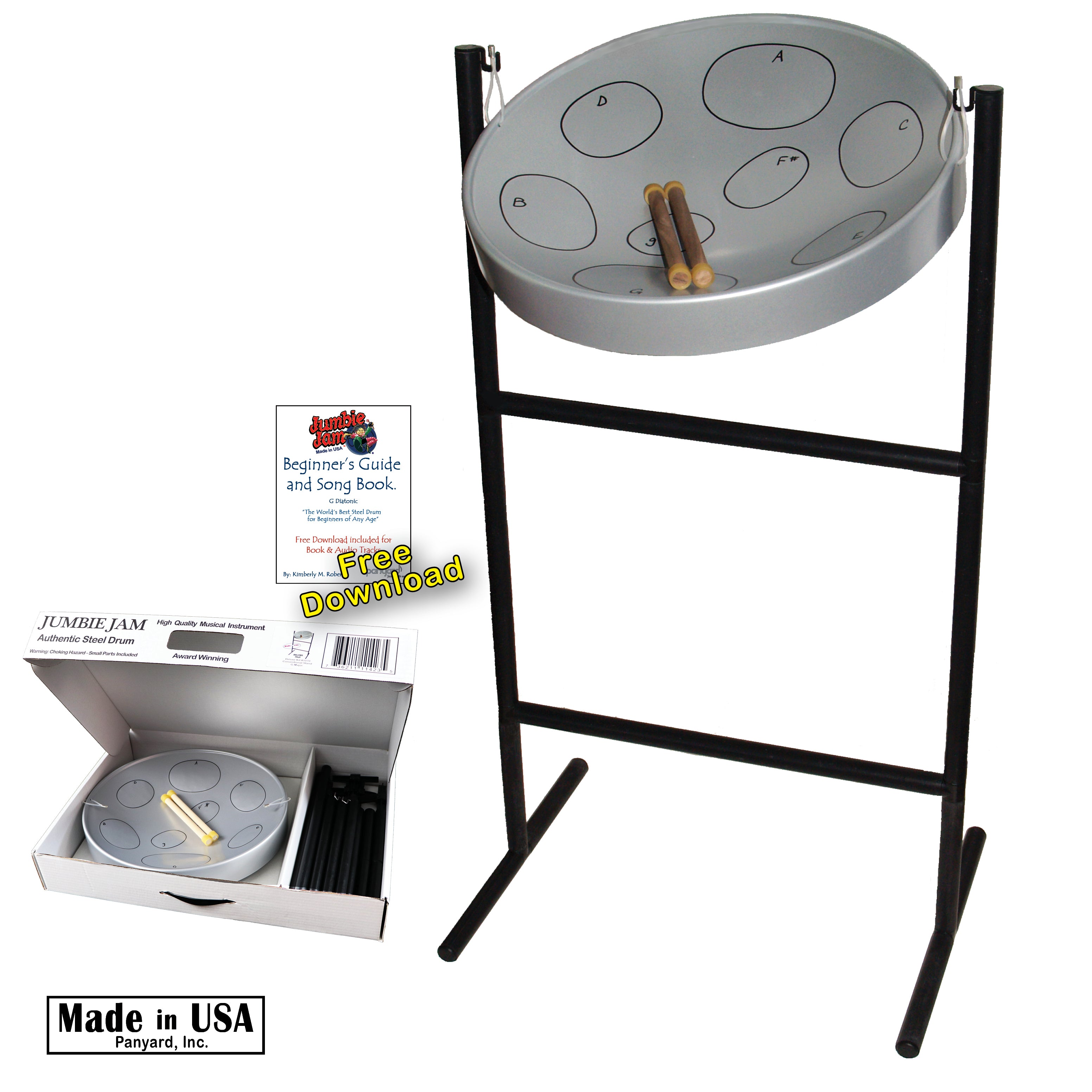 Jumbie Jam Steel Drum Kit - Tube Floor Stand