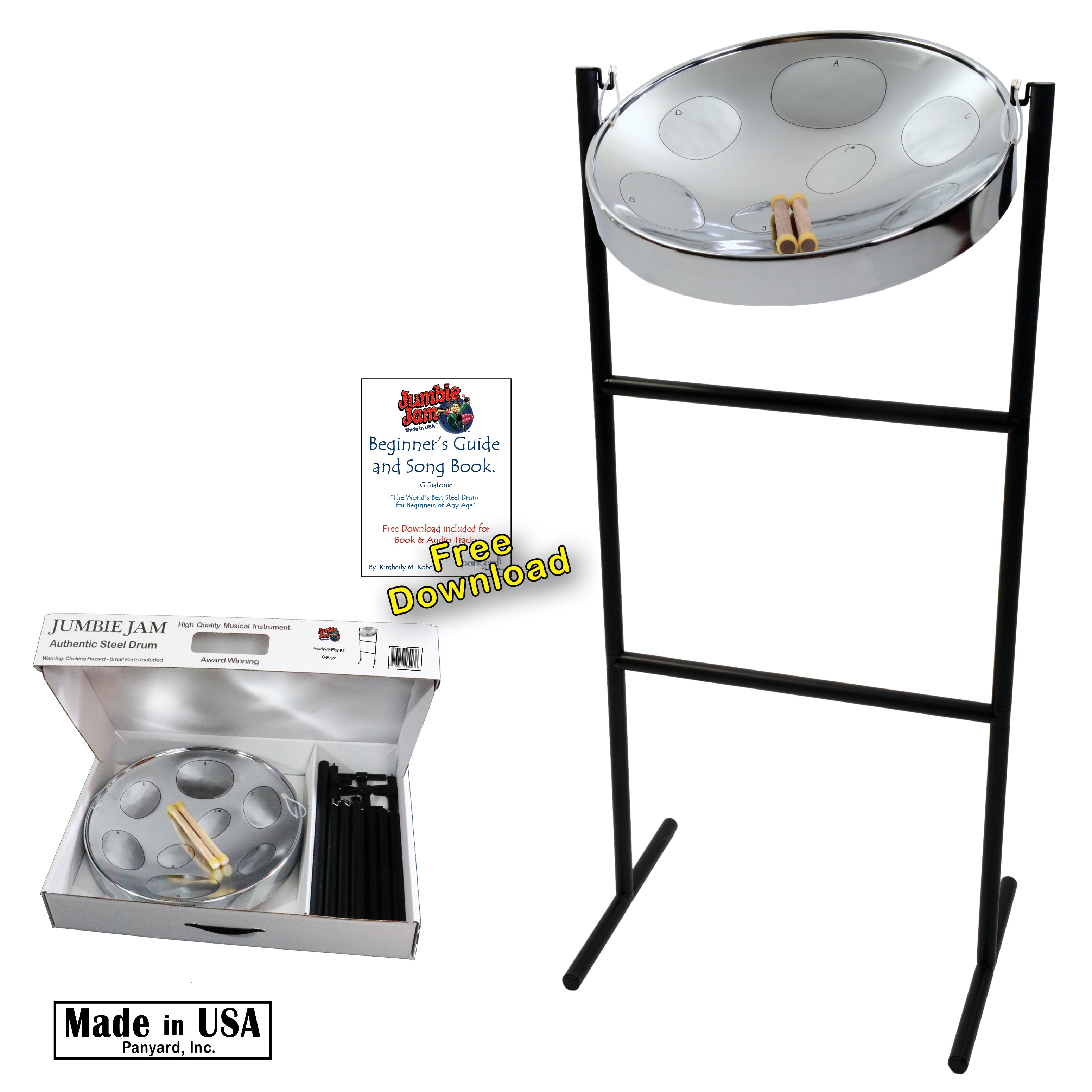 Jumbie Jam Steel Drum Kit - Tube Floor Stand