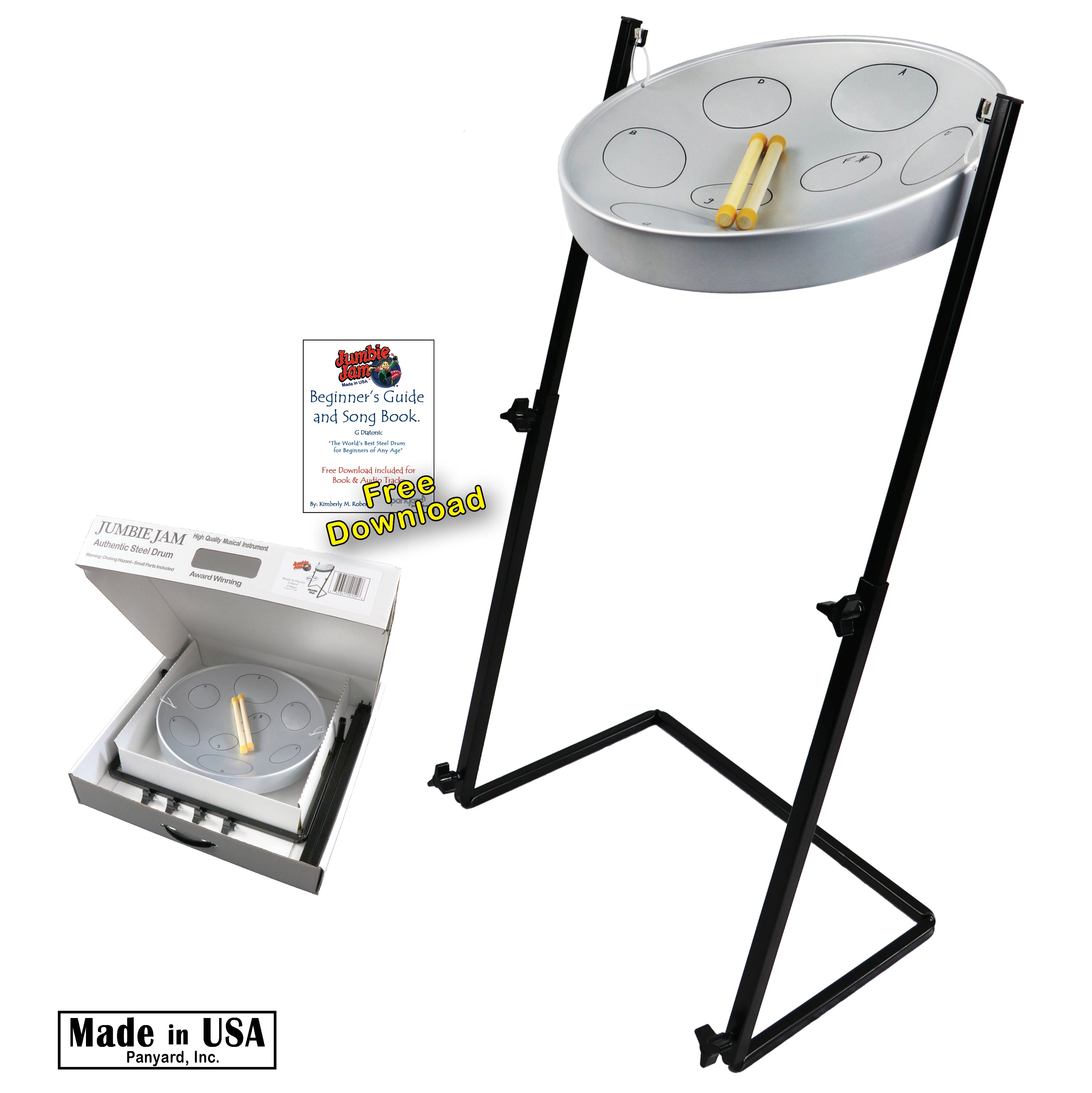 Jumbie Jam Steel Drum Kit - Metal Z-Floor Stand