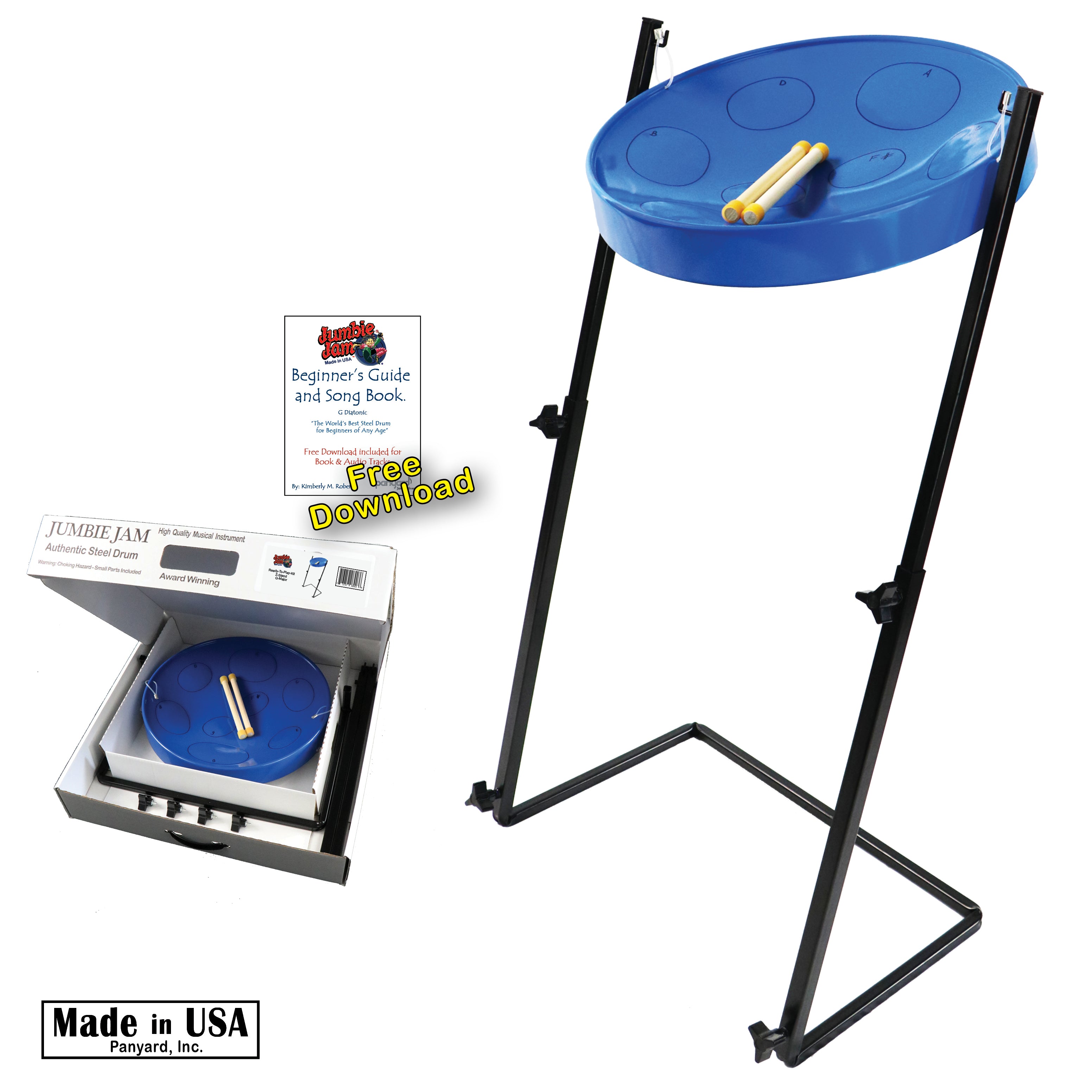 Jumbie Jam Steel Drum Kit - Metal Z-Floor Stand