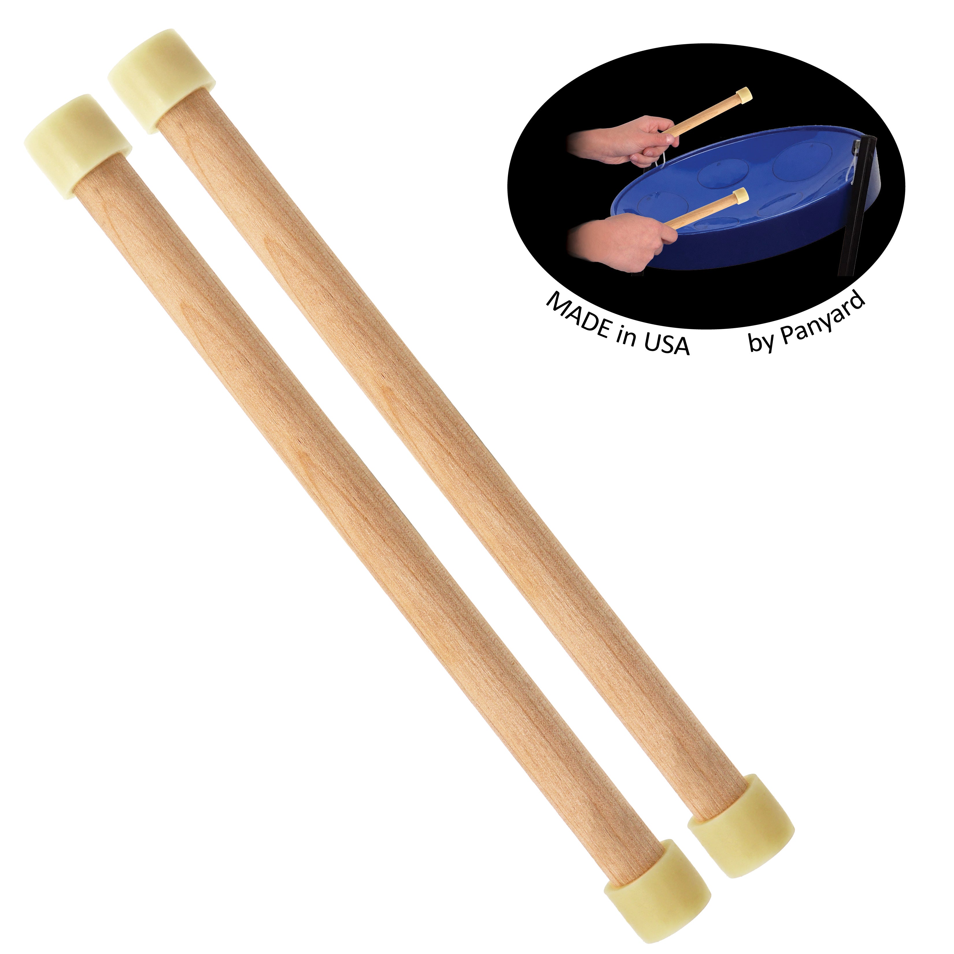 Jumbie Jam Steel Drum Mallets - Wood Handle