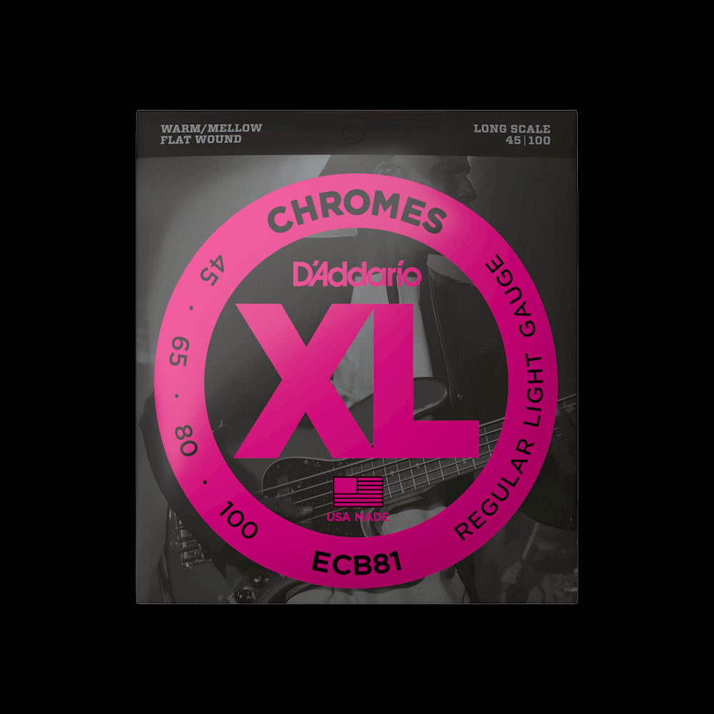 D'Addario XL Chromes 45-100 Regular Light Long Scale Bass Strings