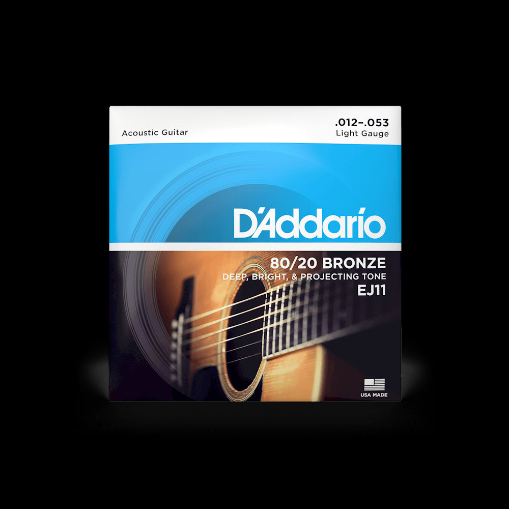 D'Addario 80/20 Bronze 12-53 Light Acoustic Guitar Strings