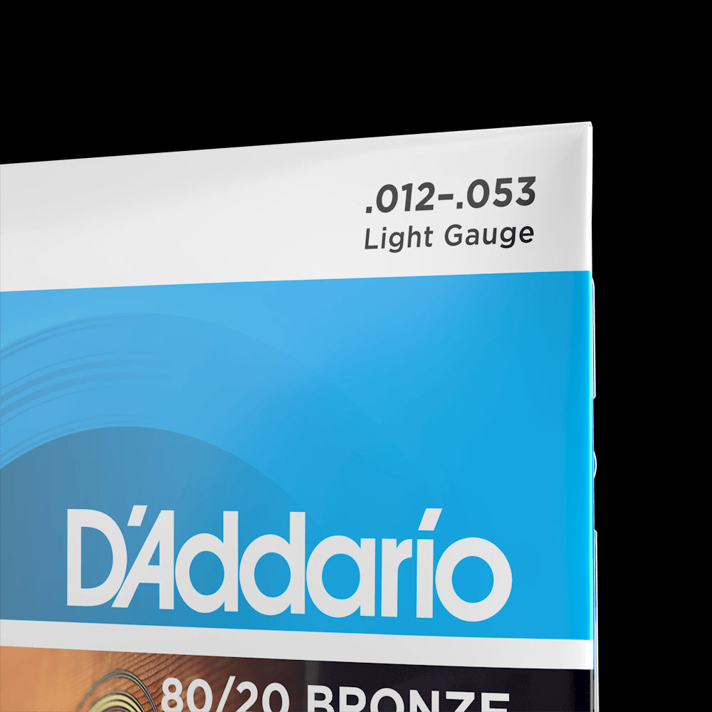 D'Addario 80/20 Bronze 12-53 Light Acoustic Guitar Strings