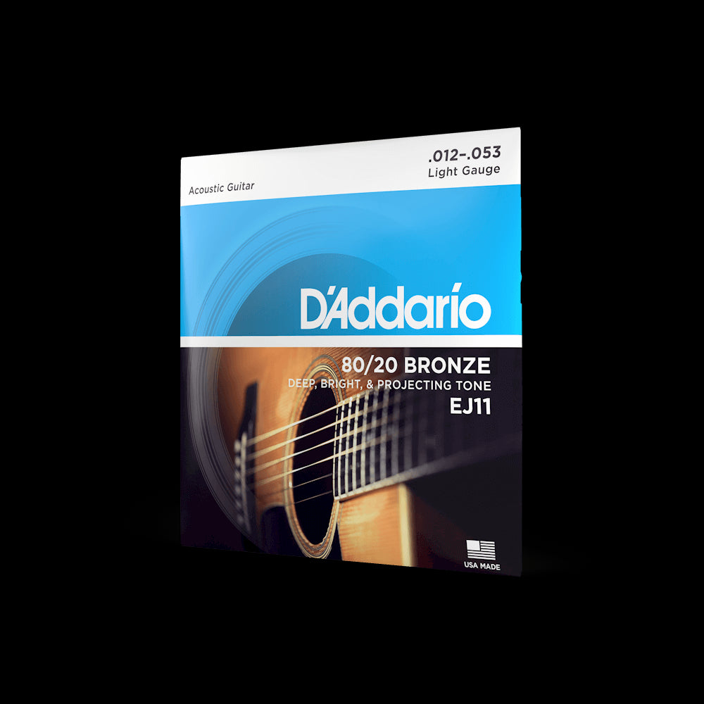 D'Addario 80/20 Bronze 12-53 Light Acoustic Guitar Strings