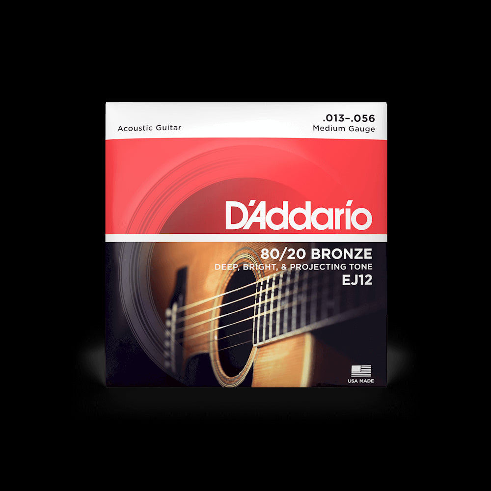 D'Addario 80/20 Bronze 13-56 Medium Acoustic Guitar Strings