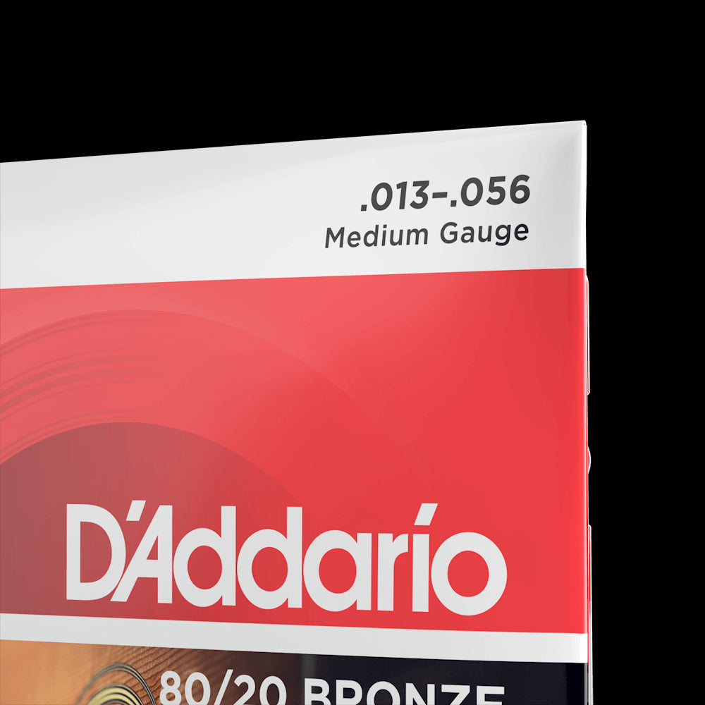 D'Addario 80/20 Bronze 13-56 Medium Acoustic Guitar Strings