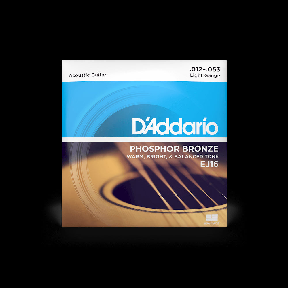 D'Addario Phosphor Bronze 12-53 Light Acoustic Guitar Strings