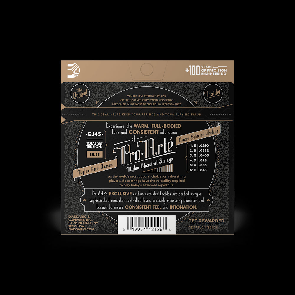 D'Addario Pro-Arté Normal Tension Nylon Classical Guitar Strings