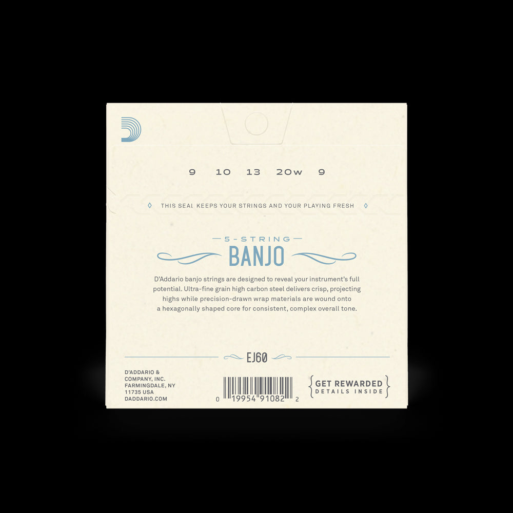 D'Addario 09-20 Regular Light Set Banjo Strings