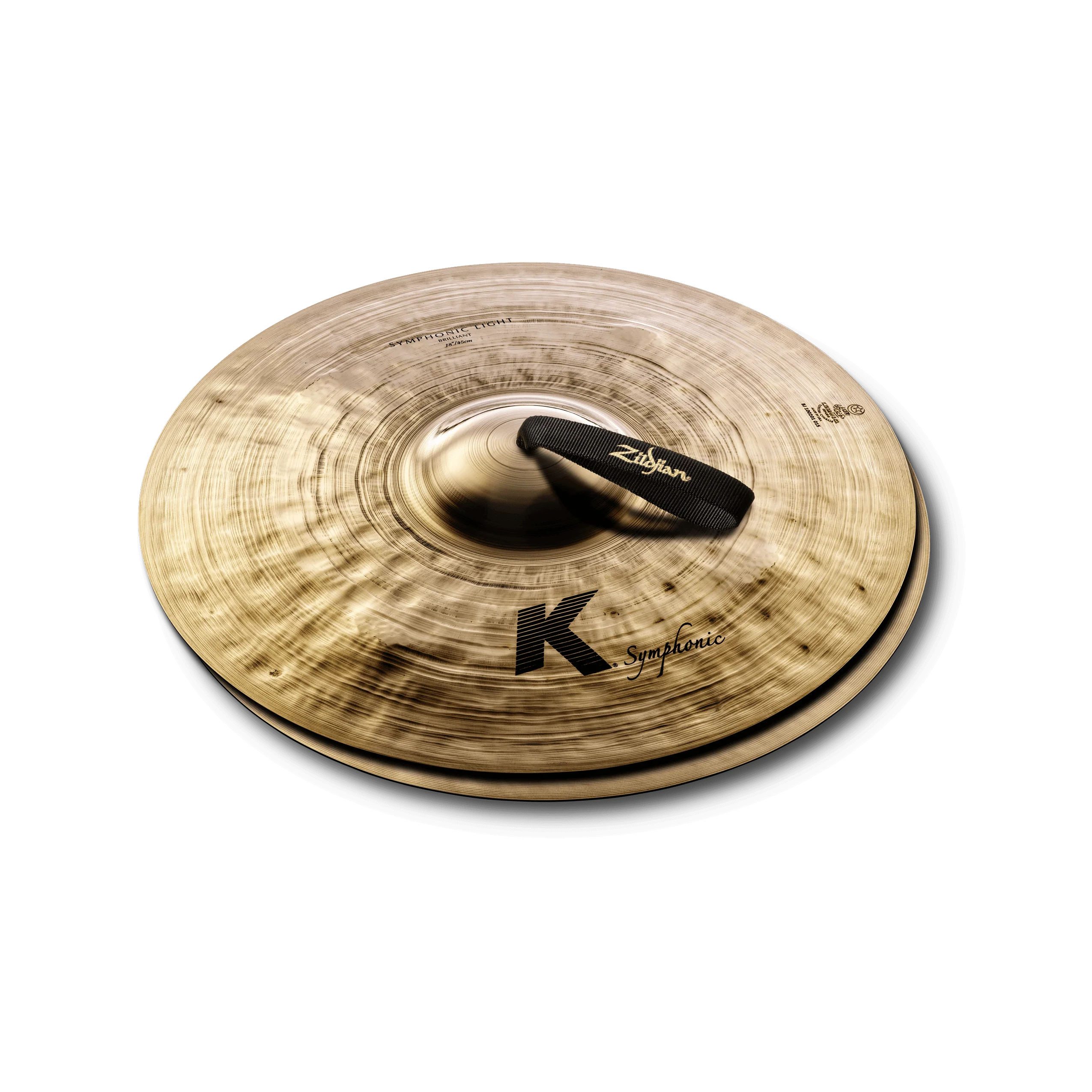 Zildjian K Symphonic Light Brilliant Hand Crash Cymbal Pair - 18"