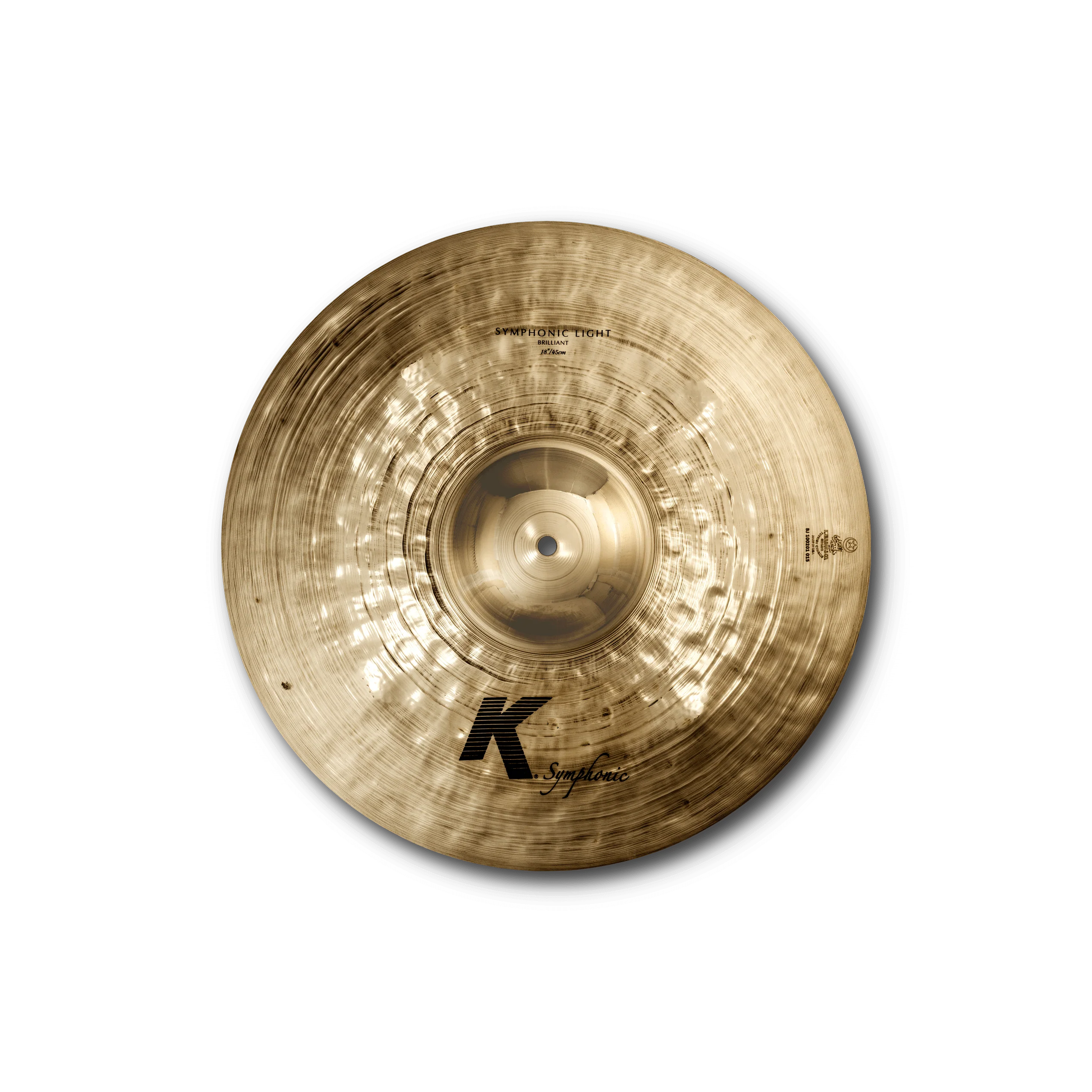 Zildjian K Symphonic Light Brilliant Hand Crash Cymbal Pair - 18"