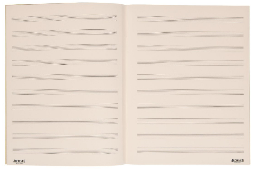 D'Addario Archives Spiral Bound Manuscript Paper Book, 10 Stave